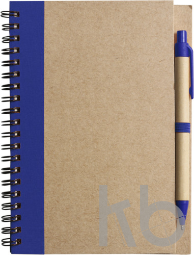 Wire bound notebook with ballpen.