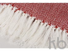 Плед акриловый с белой бахромой «Tassel»