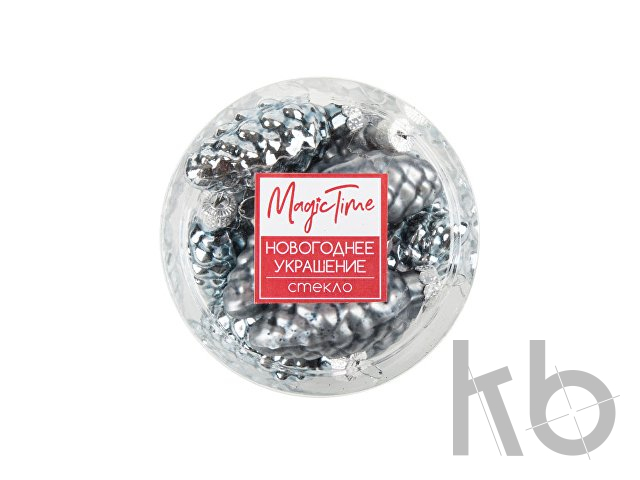 Набор новогодних украшений «Шишки из стекла»