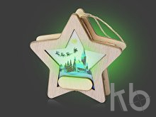 Новогодняя подвеска с подсветкой «Звезда» с индивидуальным дизайном