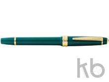 Ручка перьевая «Bailey Light Polished Green Resin and Gold Tone», перо F