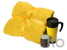 Подарочный набор «Tasty hygge» с пледом, термокружкой и миндалем в шоколадной глазури
