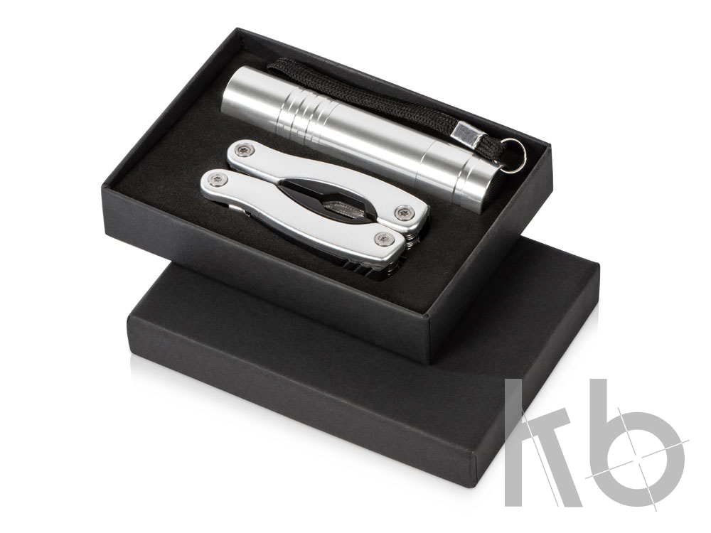 Подарочный набор «Scout» с многофункциональным ножом и фонариком