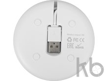 Беспроводное зарядное устройство «Disc» со встроенным кабелем 2 в 1