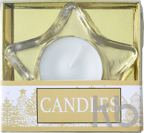 Glass tea light holder