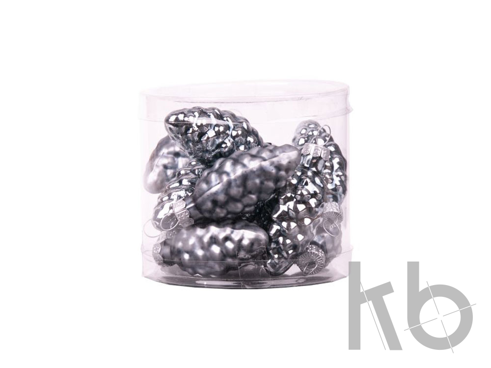 Набор новогодних украшений «Шишки из стекла»