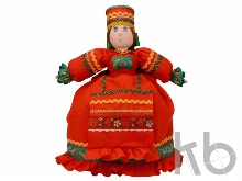 Подарочный набор «Кремлевский»: кукла на чайник, чайник заварной с росписью