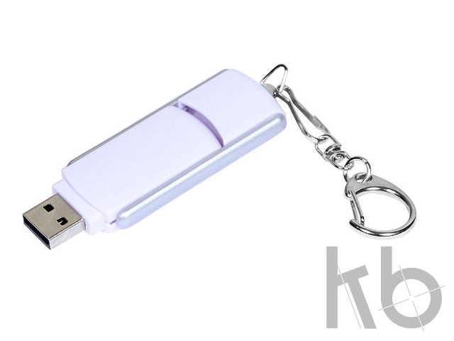 USB 3.0- флешка промо на 32 Гб с прямоугольной формы с выдвижным механизмом