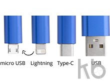 Зарядный кабель с разъемами micro USB, USB-C и Lightning