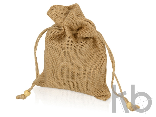 Мешочек подарочный, джут, средний, натуральный Мешочек подарочный средний