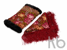 Подарочный набор: Павлопосадский платок, муфта