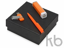 Подарочный набор On-the-go с флешкой, ручкой и зарядным устройством