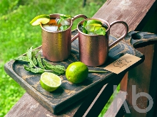 Набор кружек для коктейля с рецептом «Moscow mule»