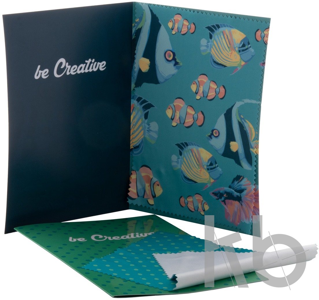 postcard glasses cloth