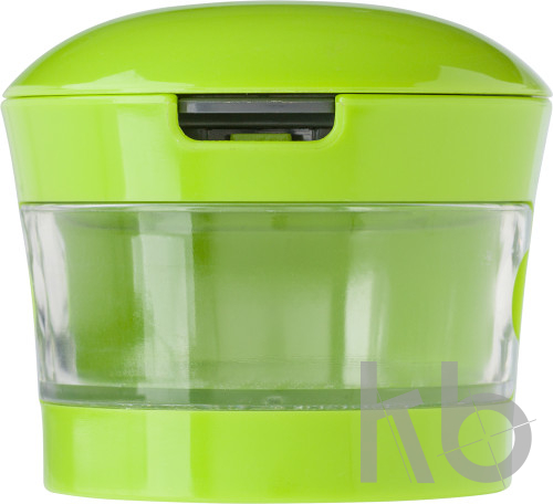 Plastic with stainless steel garlic cutter