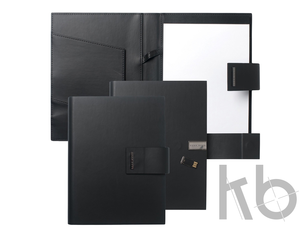 Папка А5 Loop Black с USB-флешкой на 16 Гб