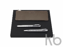 Подарочный набор: пенал, ручка шариковая, ручка-роллер