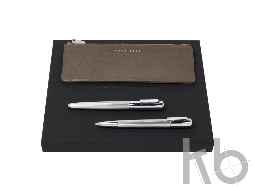 Подарочный набор: пенал, ручка шариковая, ручка-роллер