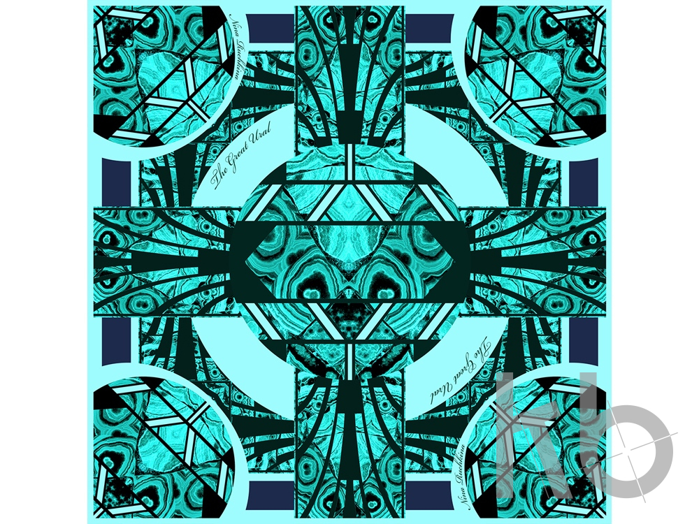 Платок «Малахитовая шкатулка»