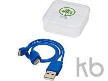 Двусторонний кабель для зарядки Ario «3-в-1» в тканевой оплетке