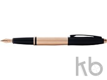 Ручка перьевая «Calais Brushed Rose Gold Plate and Black Lacquer», перо M