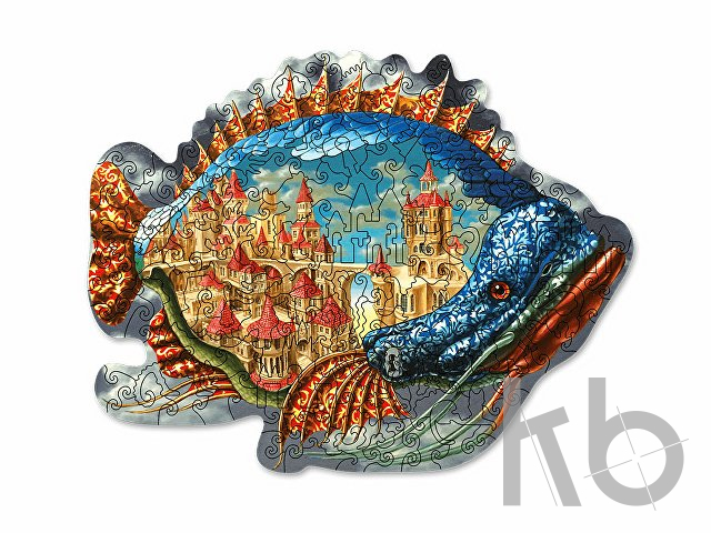 Деревянный пазл «Обитаемая рыба», 130 деталей