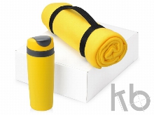 Подарочный набор Cozy с пледом и термокружкой