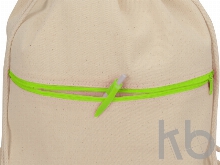 Рюкзак-мешок хлопковый «Lark» с цветной молнией