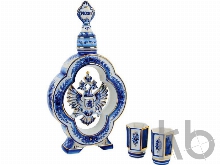 Набор «Герб России»: штоф для водки с двумя стопками