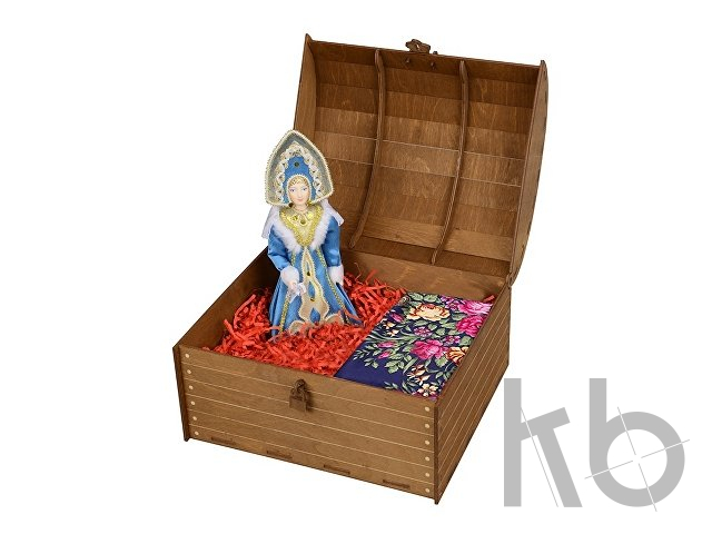 Подарочный набор «Новогоднее настроение»: кукла-снегурочка, платок