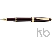 Ручка-роллер «Bailey Light Polished Burgundy Resin and Gold Tone»