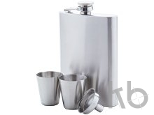 Набор: фляжка, 2 стопки и воронка