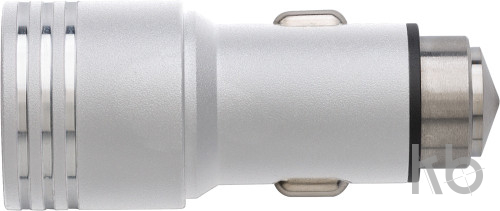 Stainless steel 2-in-1 car adapter