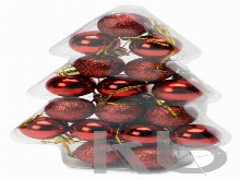 Набор новогодних шаров в футляре-елочке