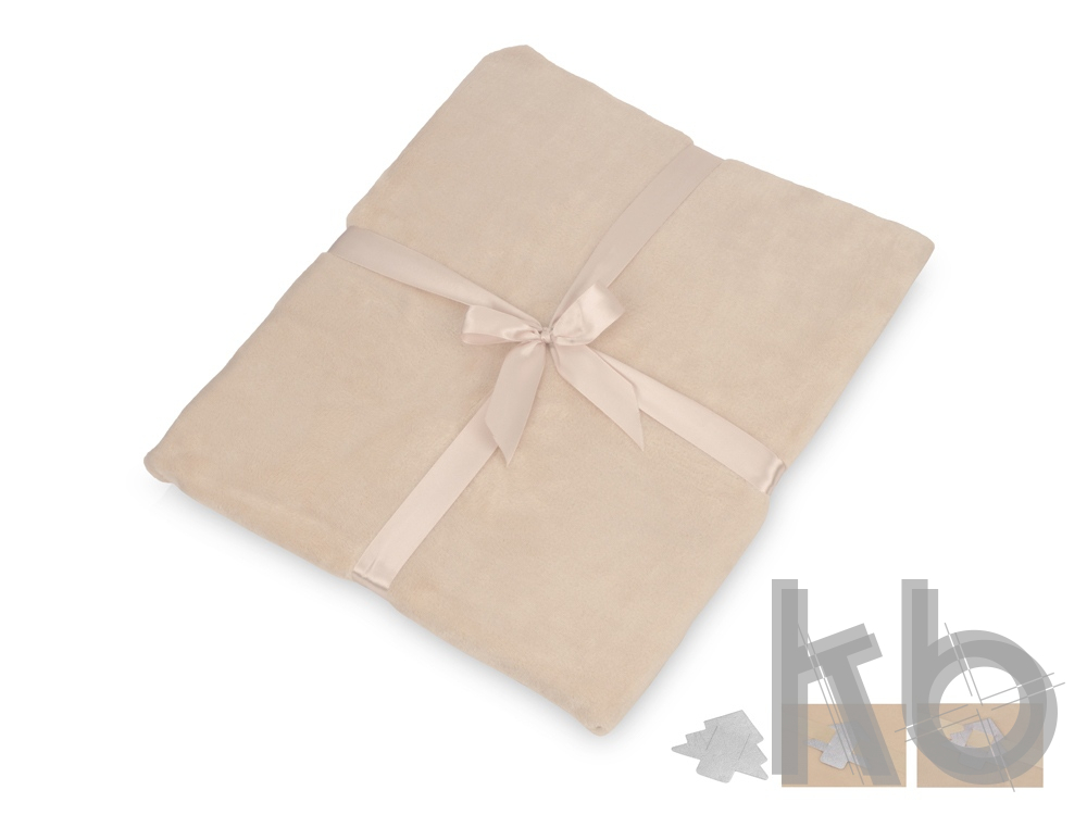 Плед флисовый «Natty» из переработанного пластика с новогодней биркой