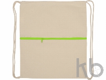 Рюкзак-мешок хлопковый «Lark» с цветной молнией