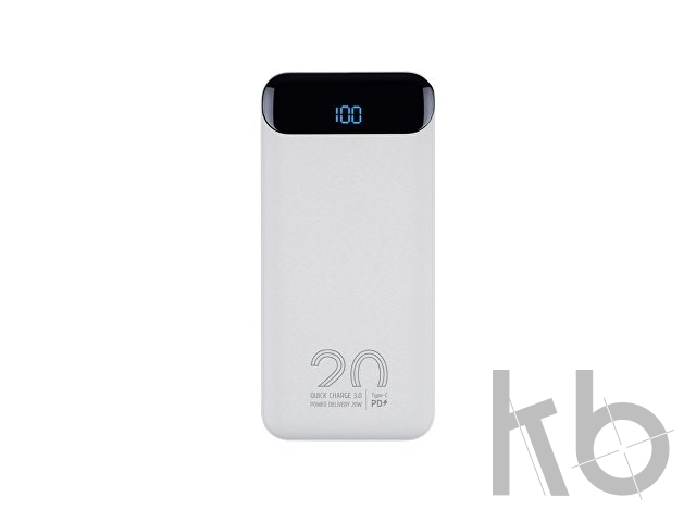 Внешний аккумулятор с дисплеем, 20000 mAh