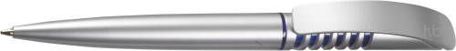 Silver, plastic ballpen with a colorful spiral