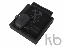 Подарочный набор Id: шарф шелковый, портативное зарядное устройство 7800 mAh