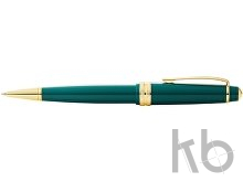 Ручка пластиковая шариковая «Bailey Light Polished Green Resin and Gold Tone»