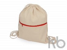 Рюкзак-мешок «Lark» хлопковый с цветной молнией