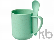 Чашка с ложкой «Rye» из пшеничной соломы