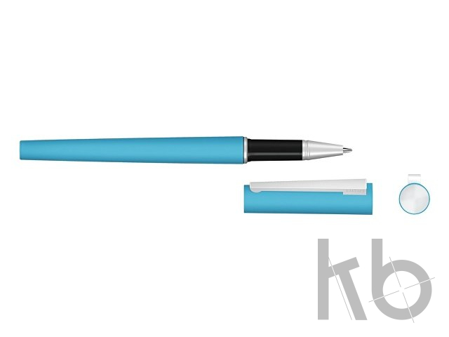 Ручка металлическая роллер «Brush R GUM» soft-touch с зеркальной гравировкой