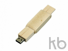 USB 2.0- флешка на 32 Гб прямоугольной формы с раскладным корпусом