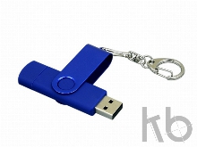 USB 2.0- флешка на 32 Гб с поворотным механизмом и дополнительным разъемом Micro USB