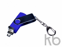 USB 2.0/micro USB/Type-C- флешка на 16 Гб c поворотным механизмом