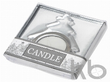 Подсвечник стеклянный со свечой