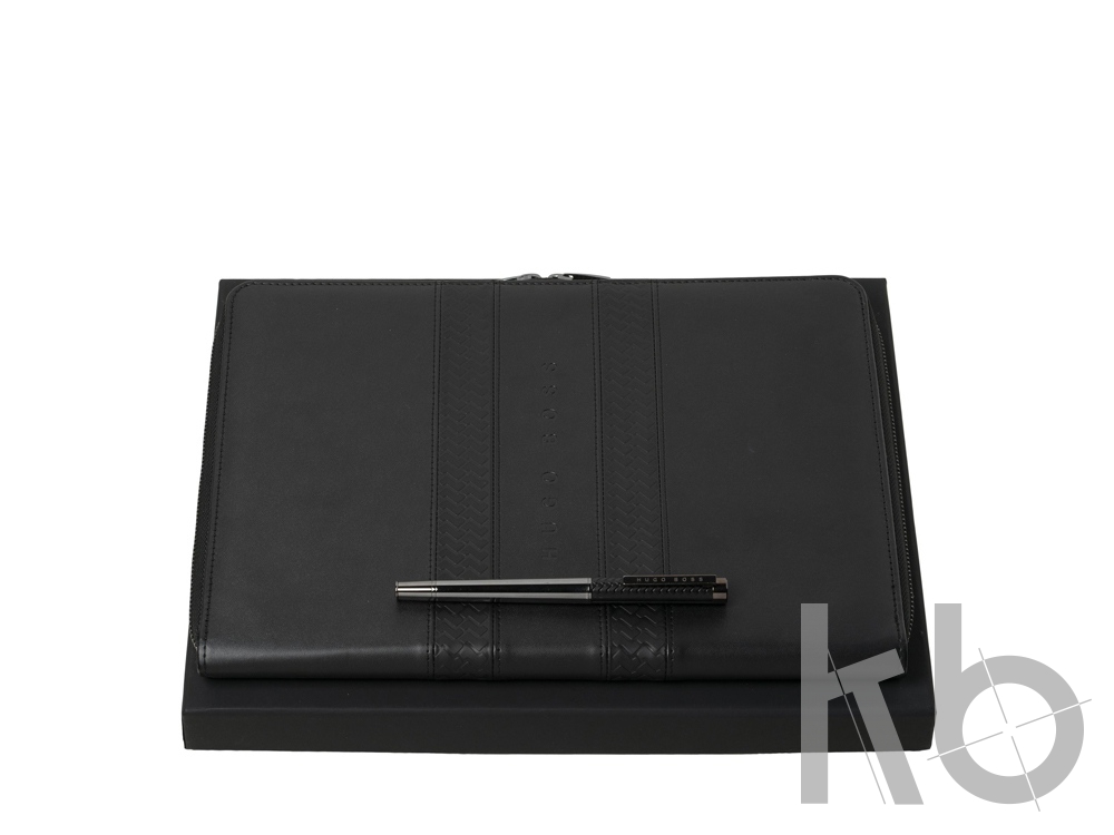 Подарочный набор: конференц-папка А4 с блокнотом, ручка-роллер