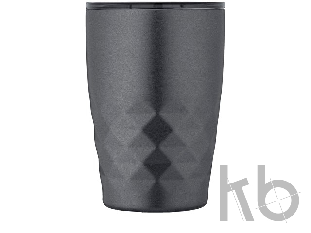 Кружка Geo с вакуумной изоляцией, серый Вакуумная кружка с крышкой «Geo»