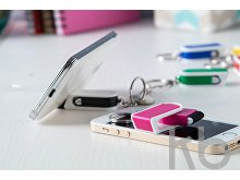 Брелок-подставка для мобильного с очистителем для экрана